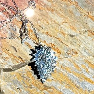 Genuine Aquamarine Wing Pendant